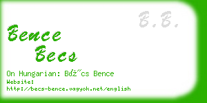 bence becs business card